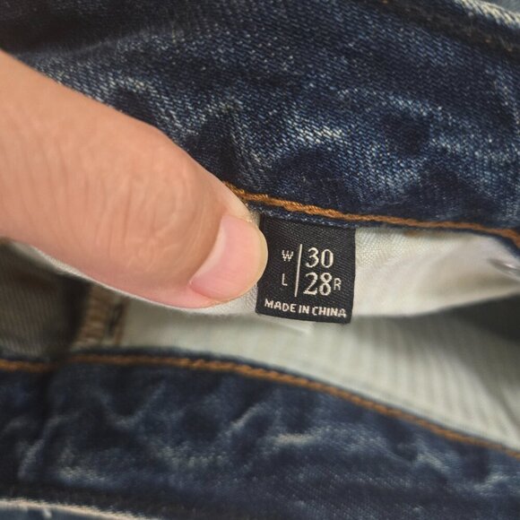 Lot 2 Men's Slim Straight Leg Jeans Abercrombie B&W Size 30 XL - Picture 4 of 8